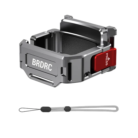 Удлинительная рамка BRDRC для камеры DJI Pocket 3, адаптер для холодного башмака, зажим для рюкзака/подставка для велосипеда/нагрудный ремень, аксессуары для крепления