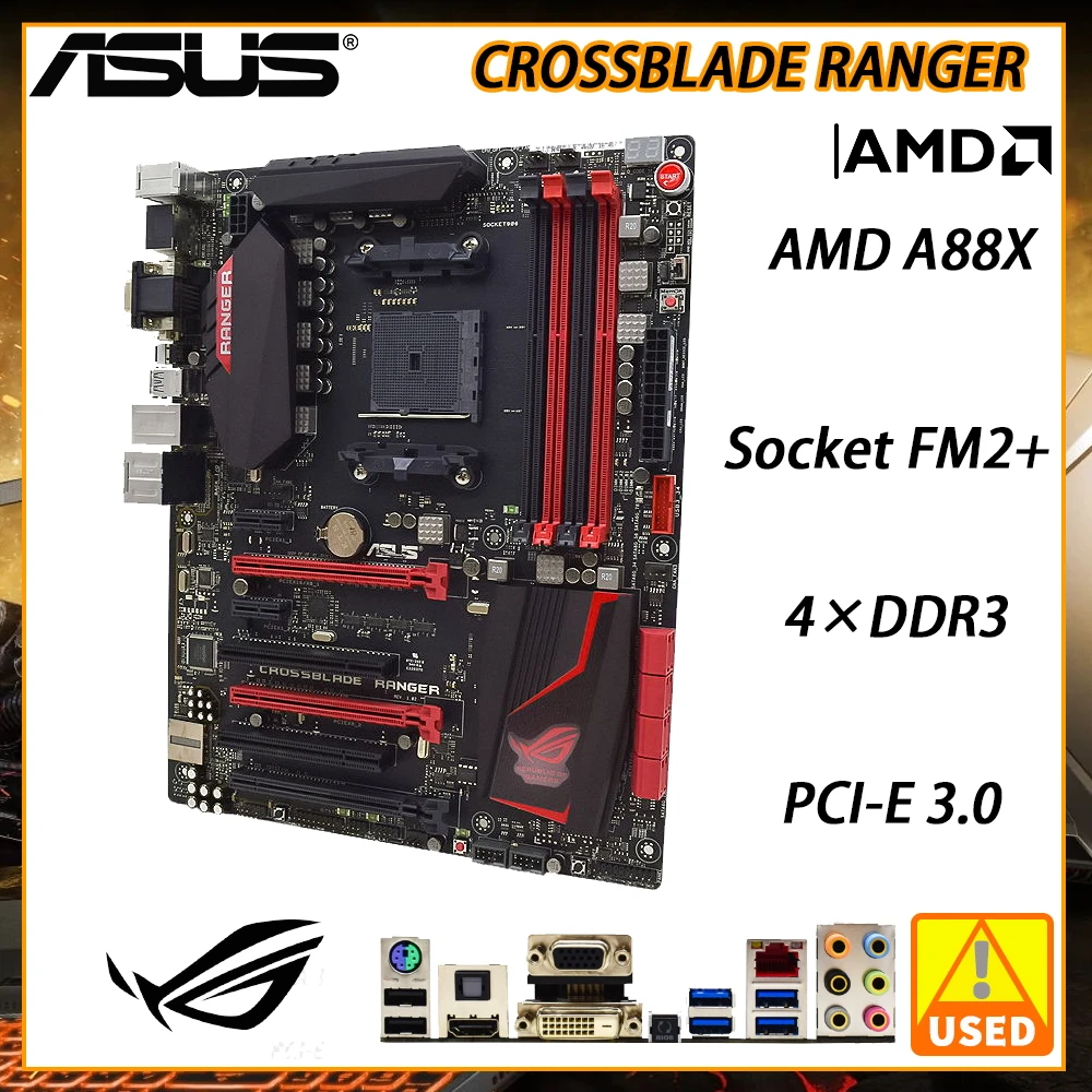 

ASUS ROG CROSSBLADE RANGER Mining Motherbaord Motherbaord DDR3 AMD A10/A8/A6/A4/Athlon Cpus FM2/FM2+ AMD A88X 64GB PCI-E X16 ATX