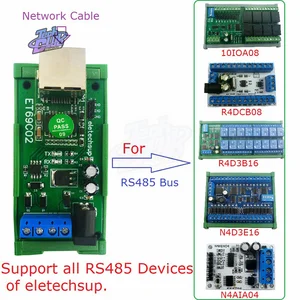 Реле Modbus RS485 RTU TCP-Ethernet Network UDP TCP Client Server MQTT, преобразователь последовательного порта для PLC PTZ, источник питания