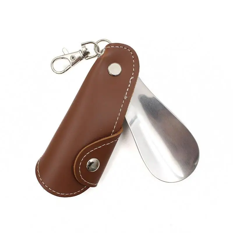 Travel Stainless Steel Shoehorn With Key Chain Rings Shoehorn With With Keychain Portable Short Shoehorns For Boots