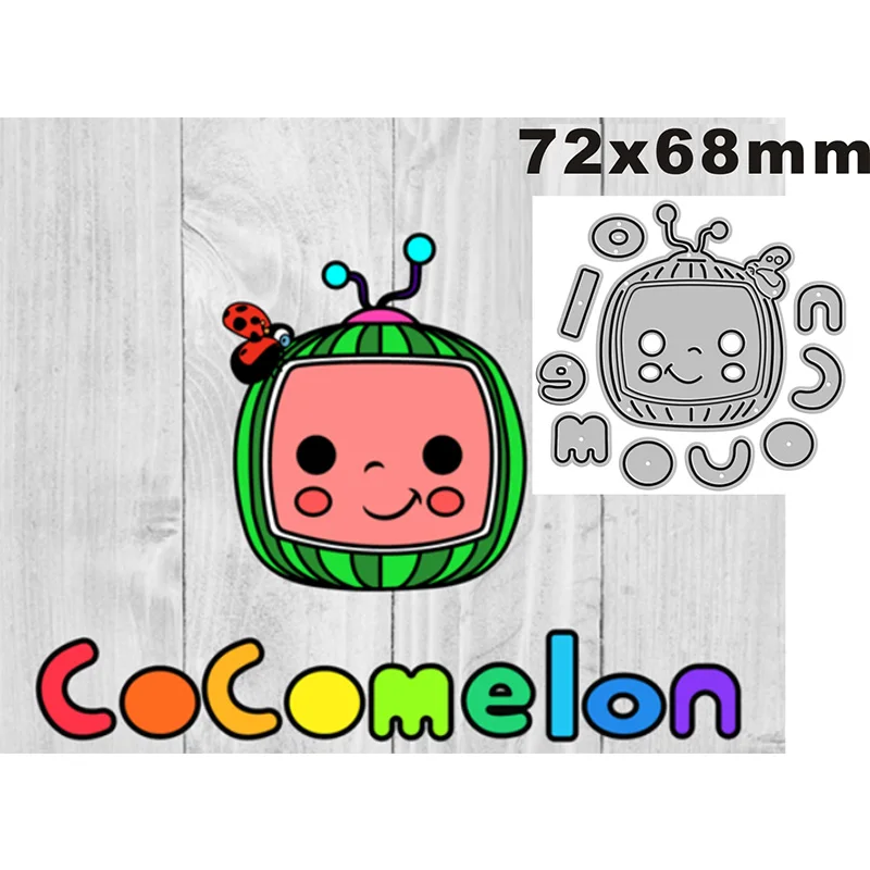 

Новинка 2022, алфавит Коко-дыня, фрукты, металлические Вырубные штампы для скрапбукинга, изготовления бумаги и открыток, тиснение, Декор, без ш...