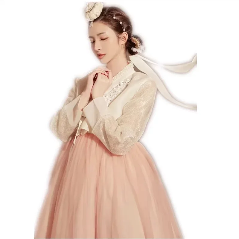 2024 hanbok yanji принцесса Корейская Пряжа платье для двора старинное фото женский