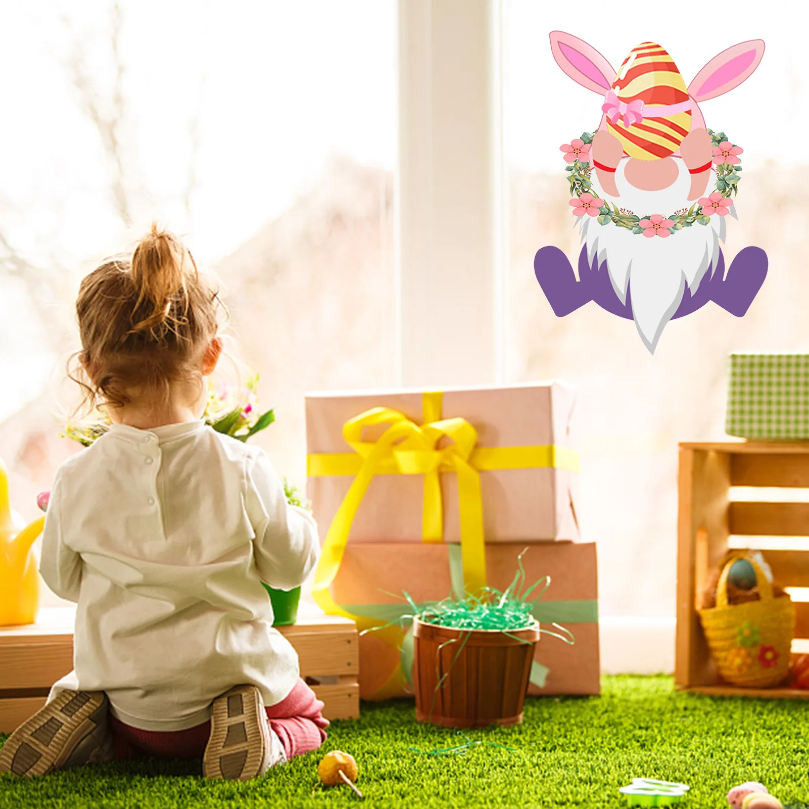 

Пасхальные наклейки на окна, весенние наклейки на окна, пасхальные гномы, наклейки на окна