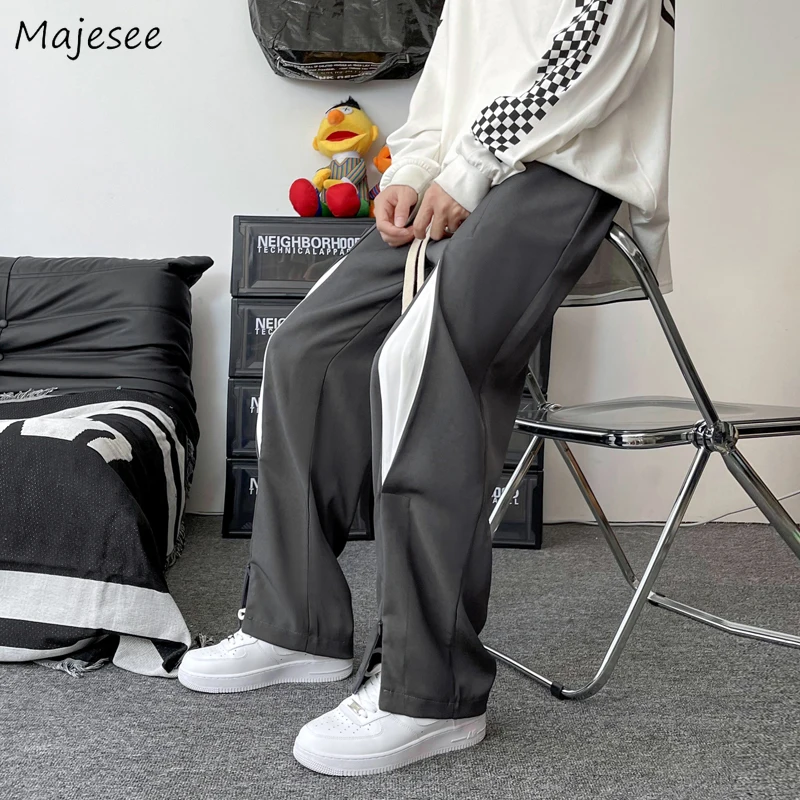 

Casual Pants Men Design Handsome Fashion All-match Popular Baggy Trousers Streetwear Hip Hop Штаны Ins Teens Personality Cozy BF