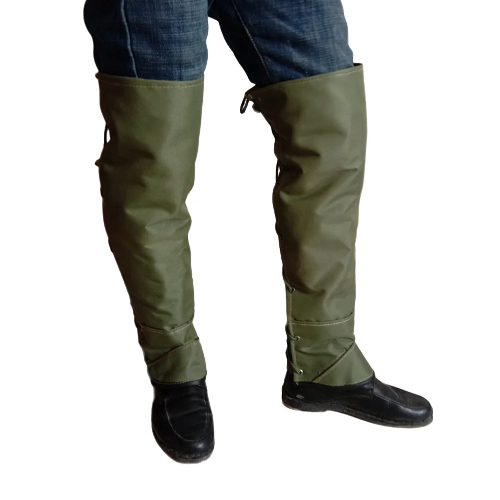 

1pair Guard Outdoor Climbing Waterproof Snake Protection Hiking Gaiter Snow Walking Cover Half Chaps Hunting Canvas Warmer