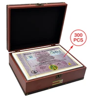 300pcsbox special new zimbabwe top nonillon containers souvenir banknotes with watermark with red leather box home decor