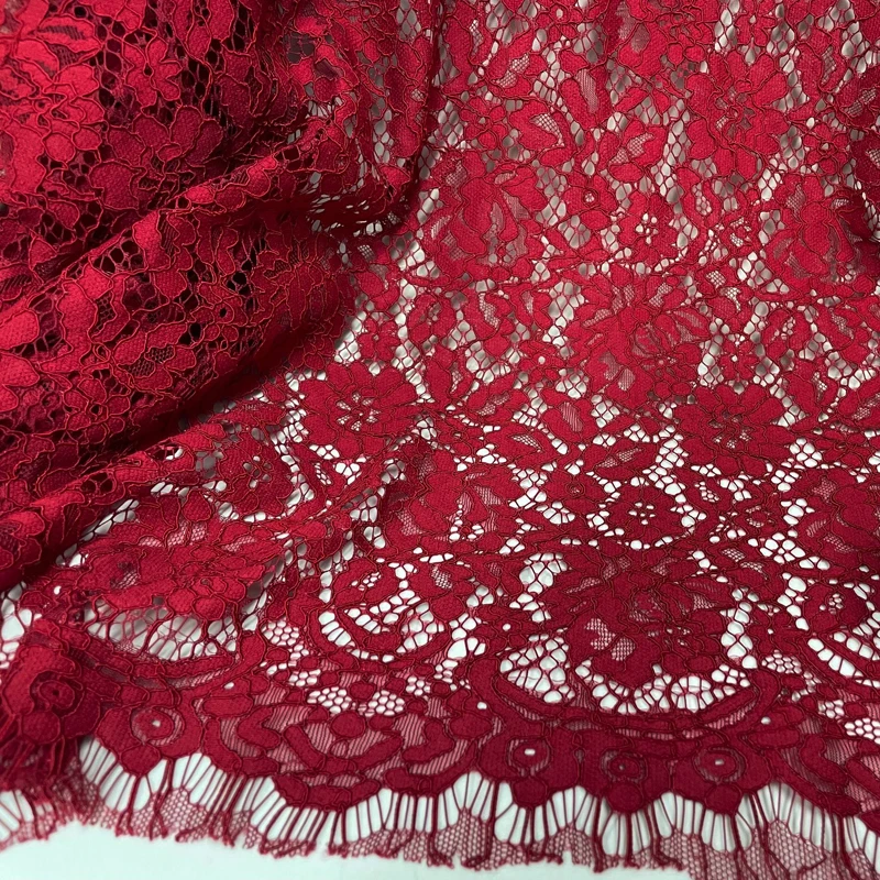 Кружевная ткань с хлопковой костяной нитью