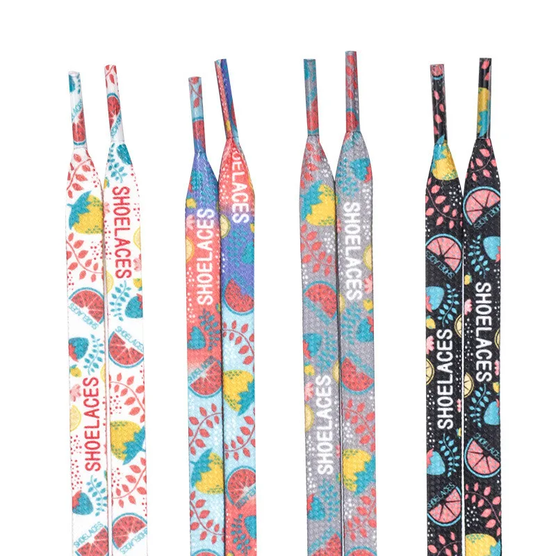 

Colorful Classic Flat Shoe Laces Shoelaces for Sneakers AF1 AJ1 Fruits Canvas Casual Shoelace Unisex Ins Creative Shoes Strings