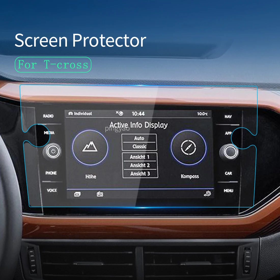 

Car Stickers Meters Screen Protector For VW T-Cross 2023 Tcross Display Tempered Glass Protective Film Navigation Accessories