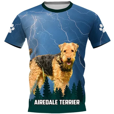 Мужские футболки Airedale Terrier 3D print