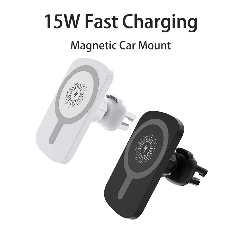 

15 Вт магнитные беспроводные автомобильные зарядные устройства для iPhone 13 12, автомобильный магнитный держатель для телефона, быстрая зарядна...