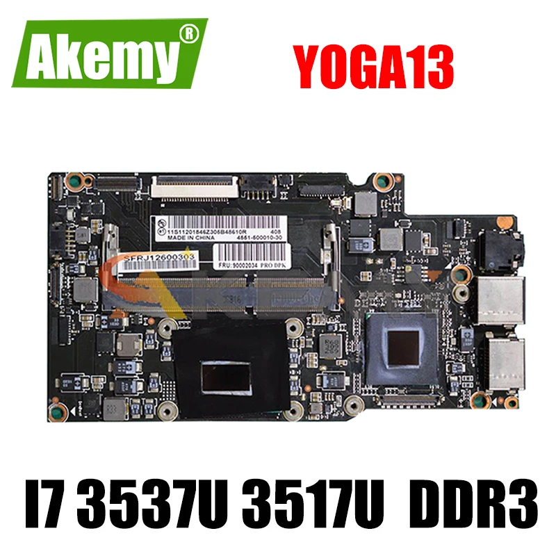 

Akemy For Lenovo Yoga13 Laptop Motherboard CPU I7 3537U 3517U DDR3 100% Test