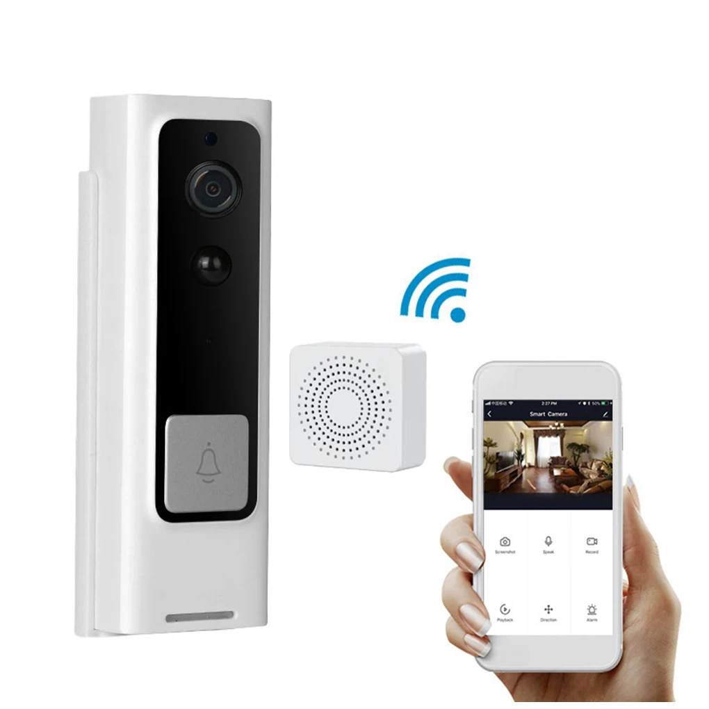 

Smart Video Doorbell Intelligent Call Bell Vision Monitor Peephole Intercom Two Way Night Surveillance Bells Home