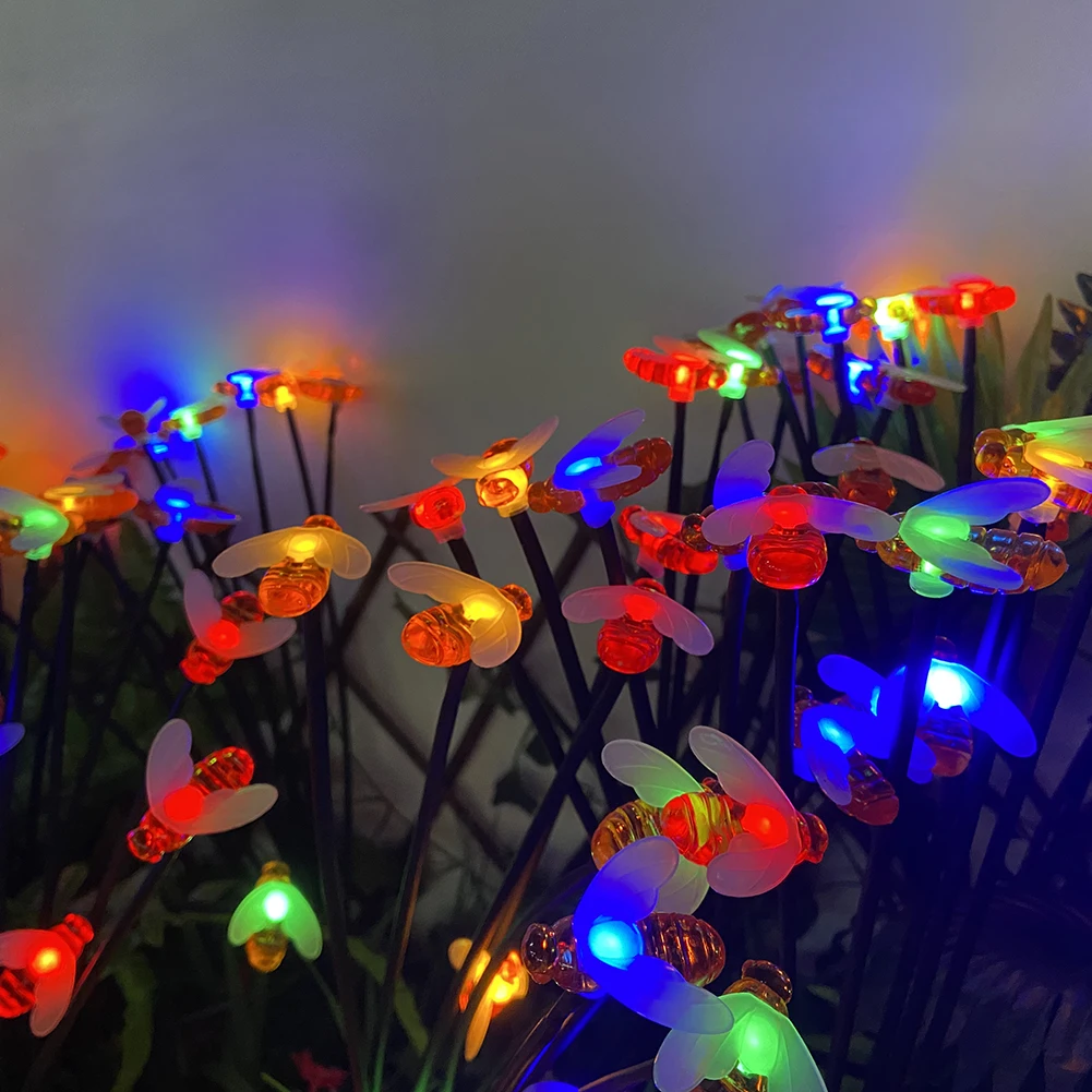 

6/8/10LED Honey Bee Solar Light 600MAH Garden Decoration Light Colorful Garden Decoration Landscape Light for Festival Christmas