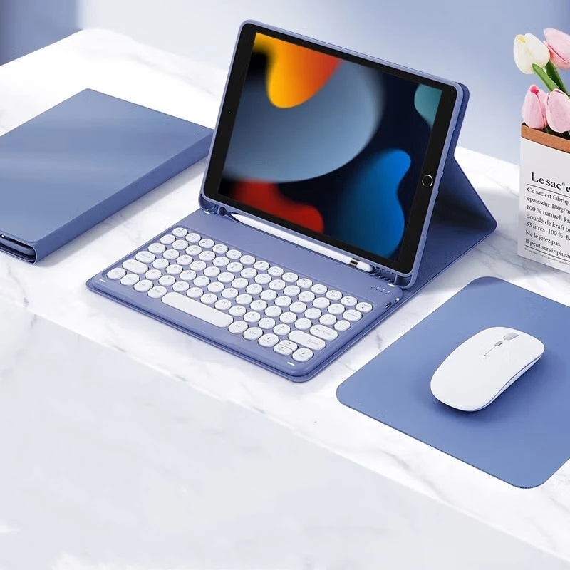 

Cute Round Cap Keyboard for iPad 10 Air 5 2022 NEW Air 4 Air 3 Magnetic Case for iPad Pro 11 2021 Pro 10.5 10.2 2019 Air 2 9.7