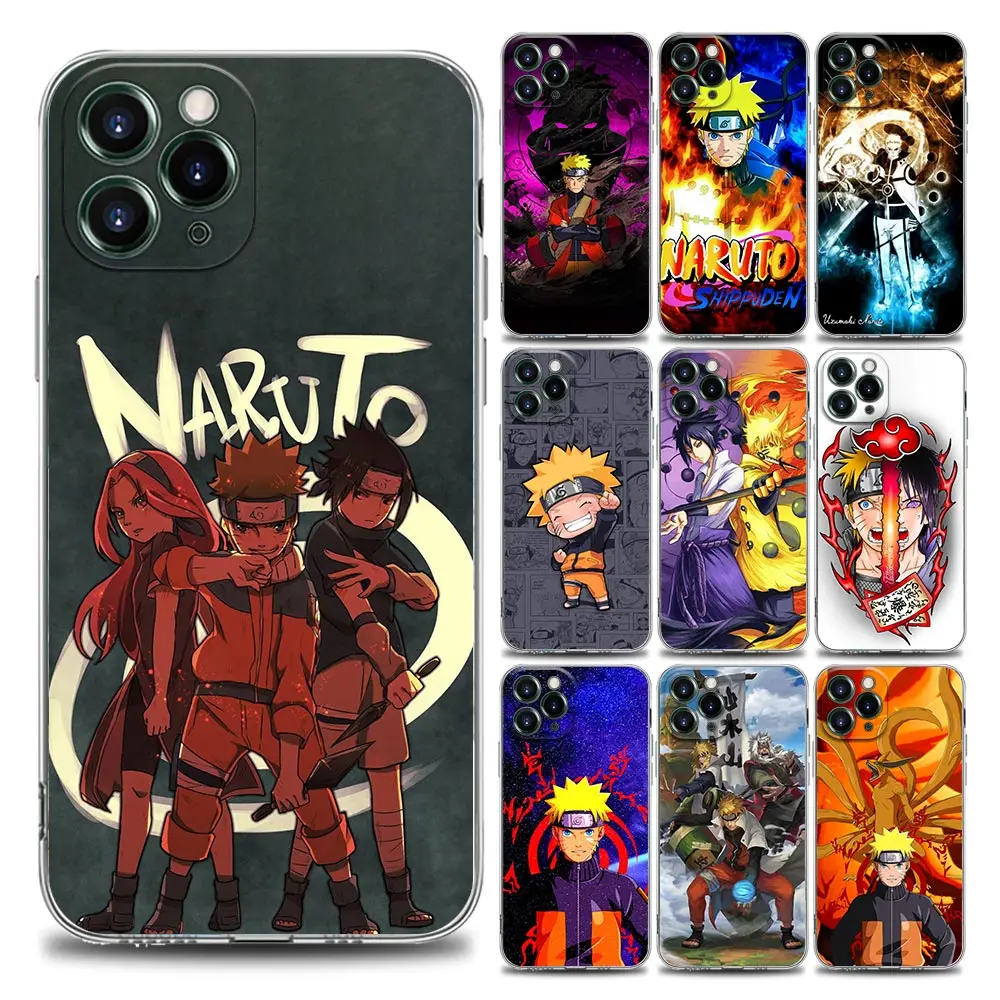 

Naruto Uzumaki Naruto Sasuke Clear Phone Case for iPhone 11 12 13 Pro Max 7 8 SE XR XS Max 5 5s 6 6s Plus Soft Silicon