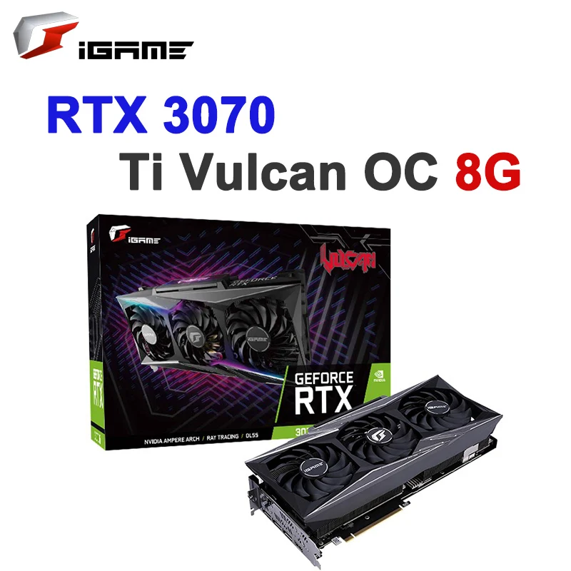 

Colorful iGame GeForce RTX 3070 Ti Vulcan OC 8G LHR Graphics Card RTX3070 TI GDDR6X 8nm 256bit Support AMD Intel Desktop CPU NEW