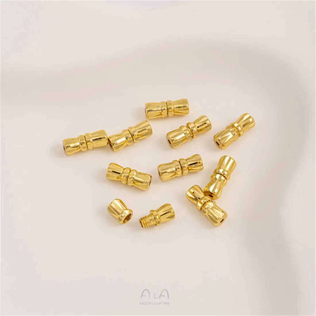 14K18K упаковка золотая и серебряная пряжка с винтом жемчужное ожерелье сделай сам