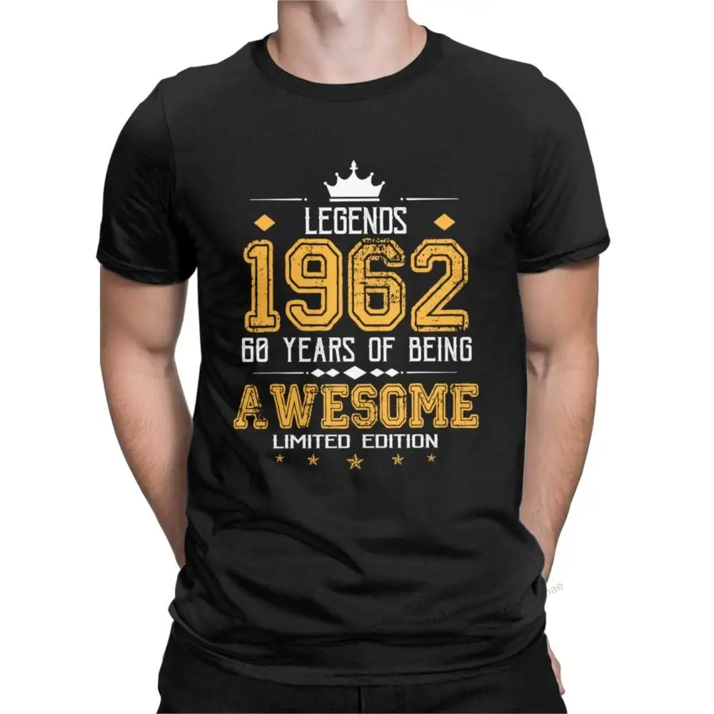 

Men's Legends 1962 Awesome Limited Edition Classic 100% Cotton Funny Short Sleeve Round Neck Tee Shirt Plus Size T-Shirt