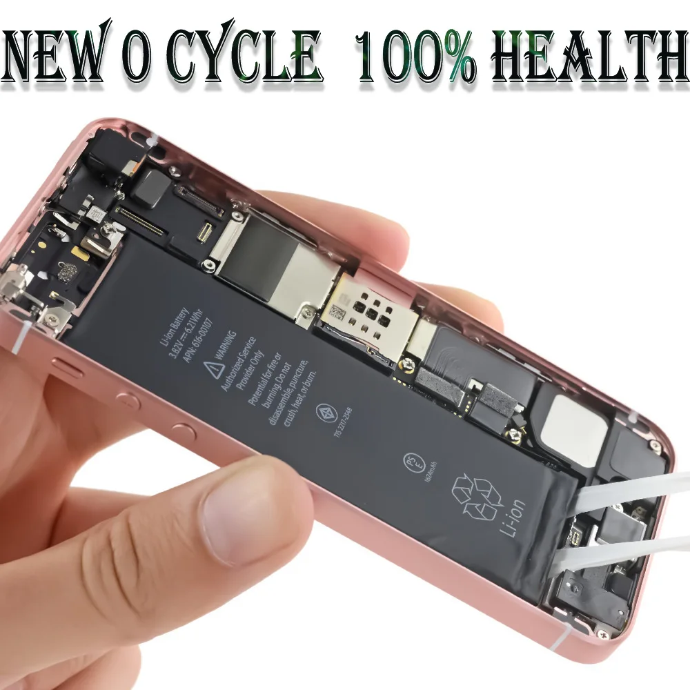 Оригинальная сменная батарея для iPhone SE 1st 5SE SE 2016 A1662 A1723 A1724, большая емкость 1624 мАч, Внутренняя Аккумуляторная батарея для телефона (art.: 3920bda56c95e) - 3920bda56c95e