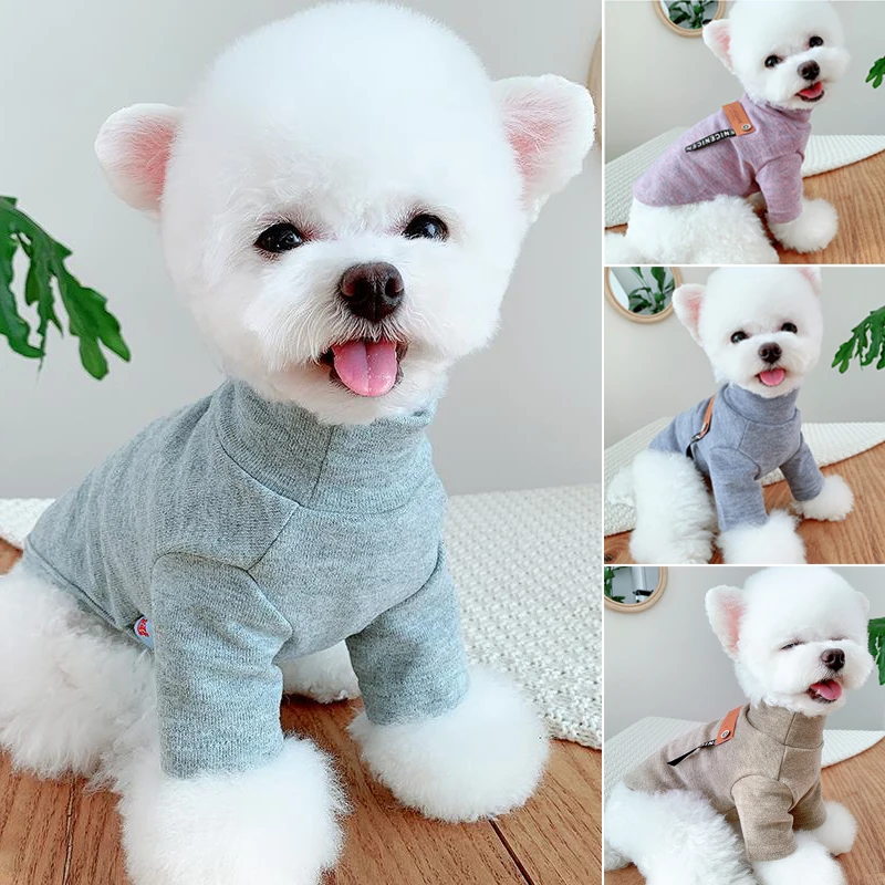 

Pet Dog Clothes for Small Dogs Warm Cotton Turtleneck Sweater Puppy Cats Clothing Costume Chihuahua Dogs Clothes Sweatershirt