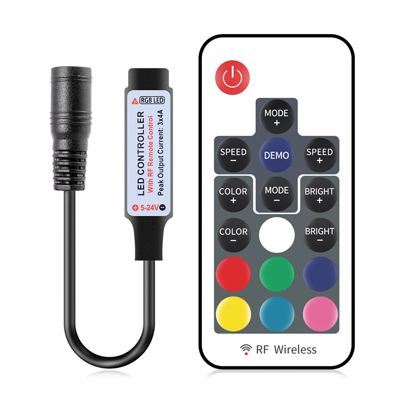 5050 USB/DC RGB LED RF пульт дистанционного управления ler 17key 5V 24V светодиодная полоса