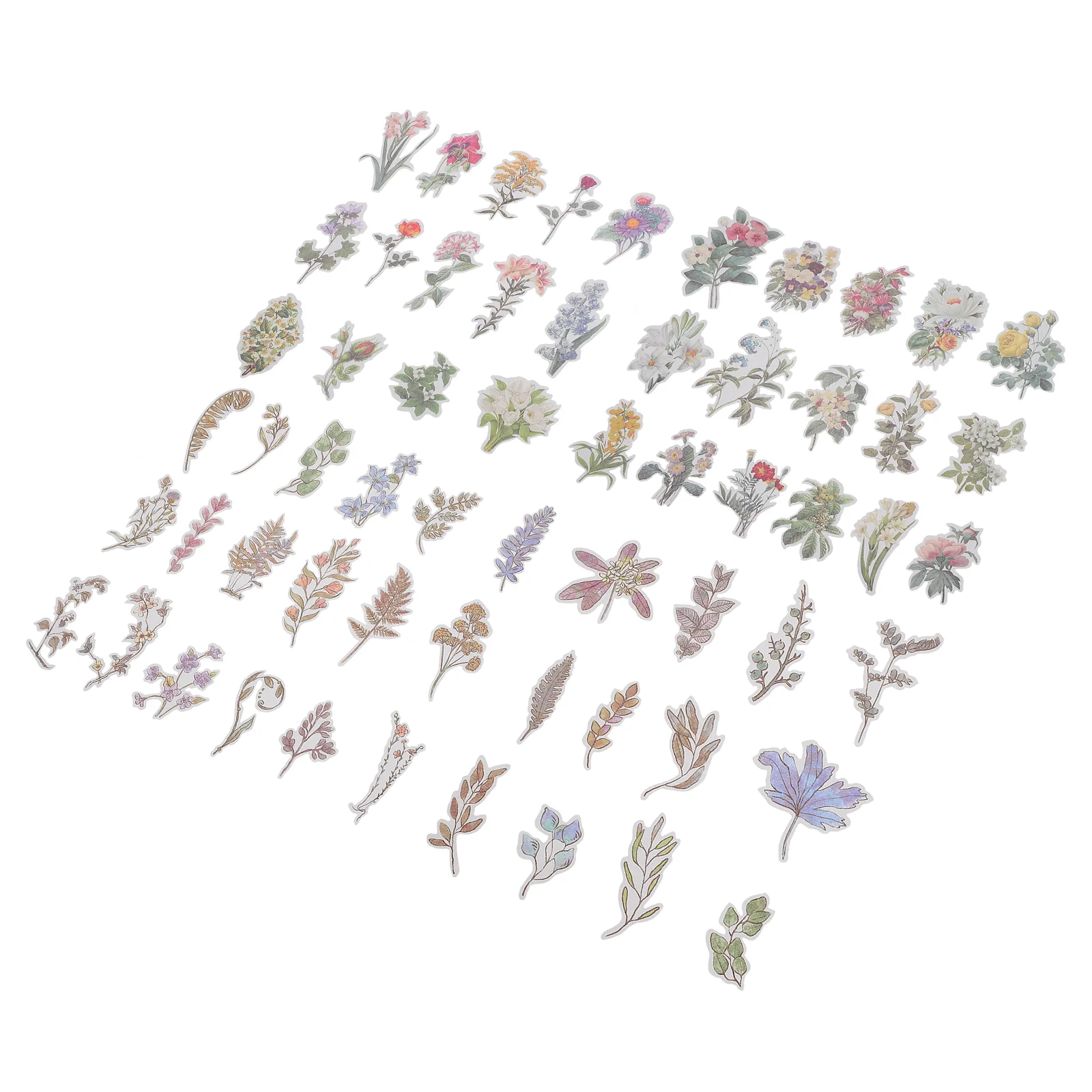 

2 Sets Decorative Stickers Photo Scrapbooks DIY Accessories Notebook Plants Style Stickers Japanese Paper Scrapbook Stickers