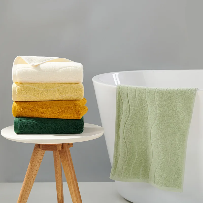 Утолщенное полотенце из чистого хлопка мягкое супервпитывающее быстросохнущее