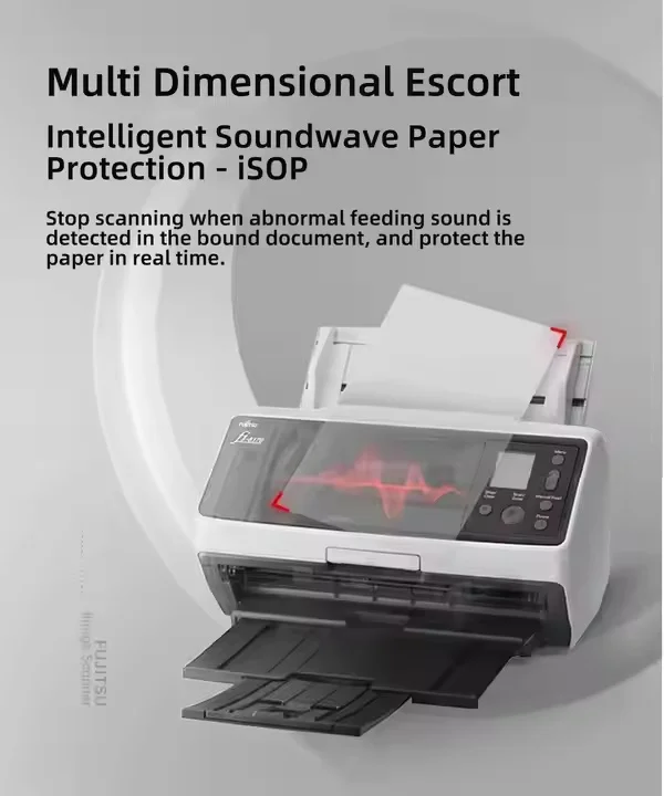 Фото Сетевой сканер Fujitsu Fi-8190: автоматическое двустороннее непрерывное сканирование, цветной HD-сканер документов и книг для форматов A3, A5 №3