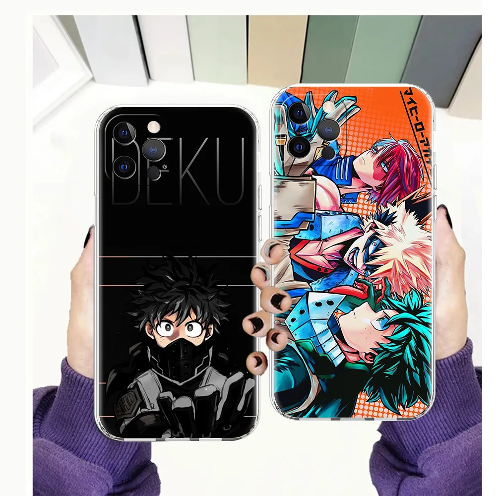 

My Hero Academia Case for iPhone 13 12 Pro Max Cover Transparent Soft for iPhone 11 Pro Max 7 8 Plus X XS XR SE2020 Shell Fundas