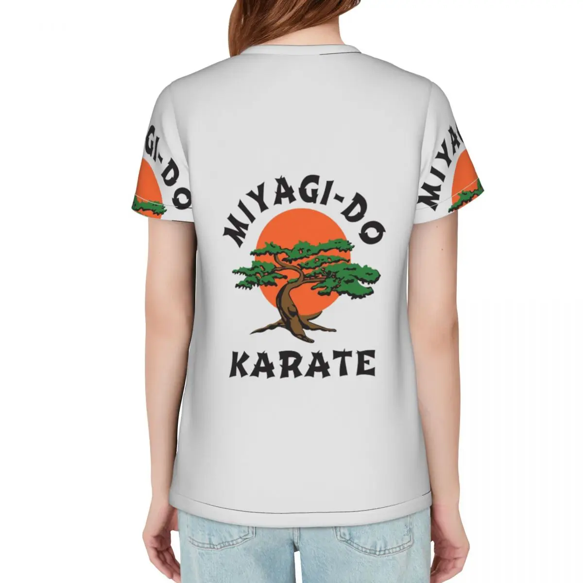 Фото Женская футболка Miyagi Do Jo Karate с короткими рукавами, одежда с круглым вырезом, хлопковые летние футболки, уличная одежда №2