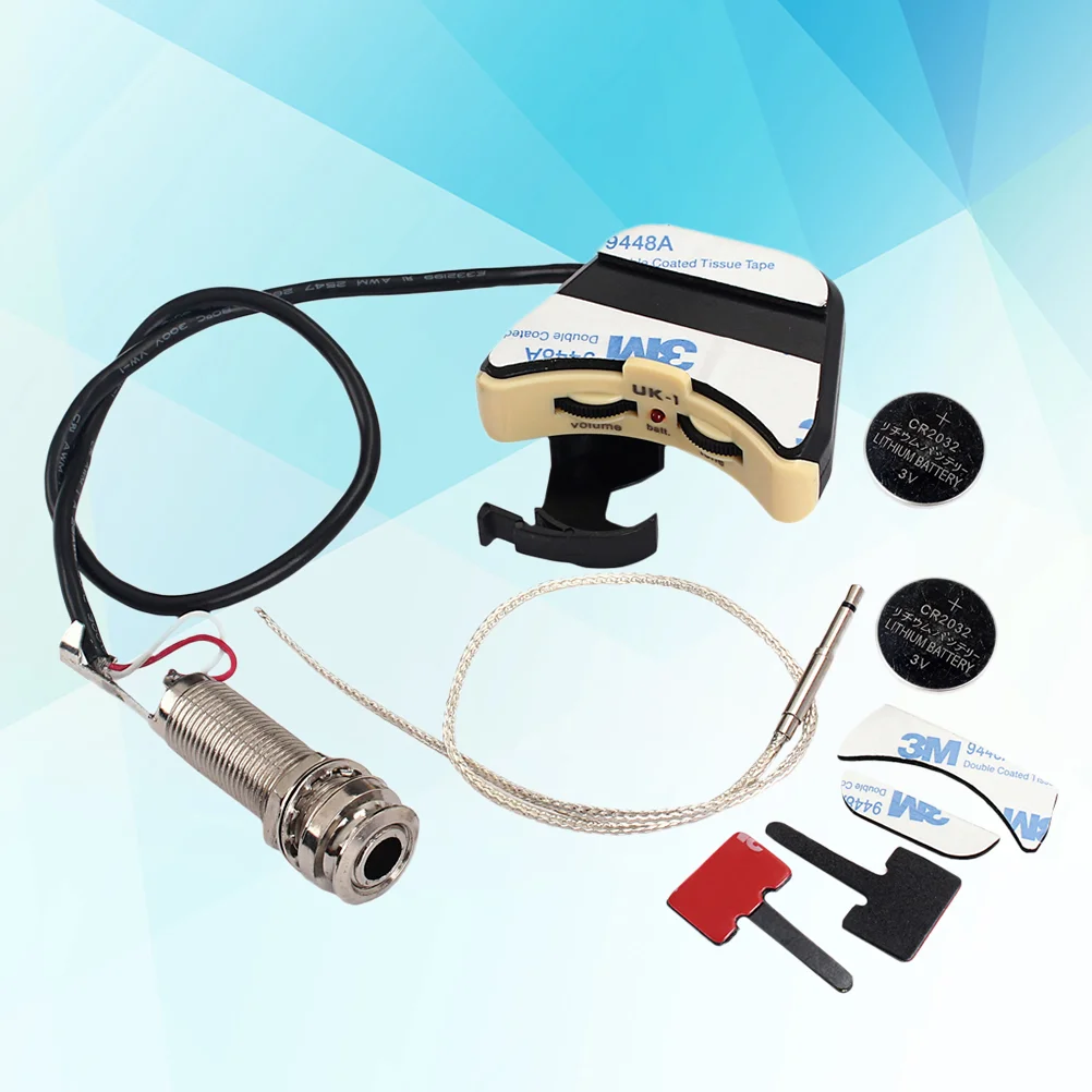 

1 Pc Ukulele Piezo Pick-up System Pickup Preamp Sound Hole Preamp Volume Control for Ukulele Uke Instrument Parts