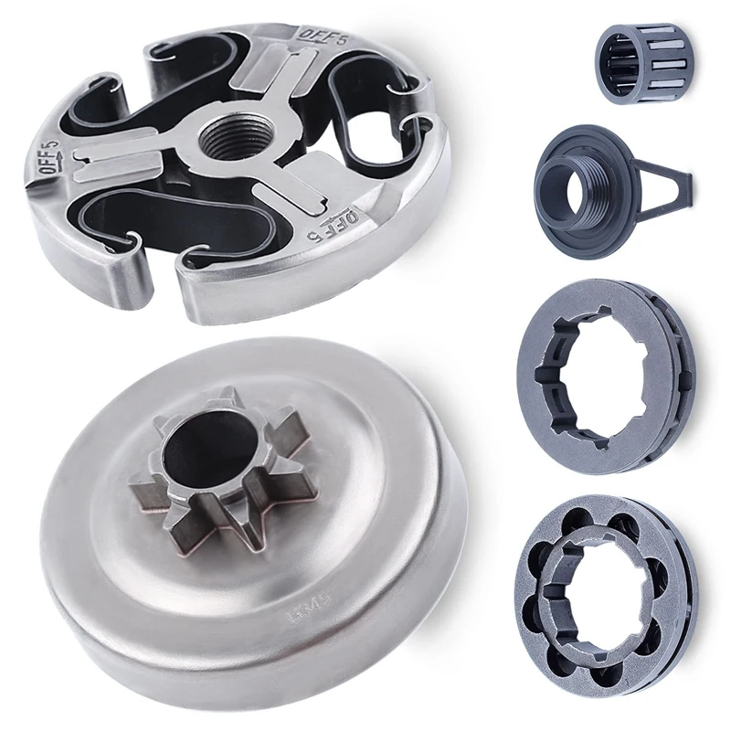 

LICG 3/8Inch Clutch Drum Rim Sprocket Worm Gear Cage Bearing Kit For HUSQVARNA 365 371 372 372XP 362 Chainsaw Parts