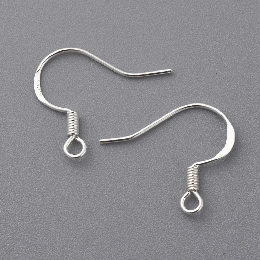 

NBEADS 2-4PCS 17-80x1-14mm Hole: 1-2mm Pin: 0.7-0.8mm 925 Sterling Silver Earring Hooks Earrings Jewelry Accessories