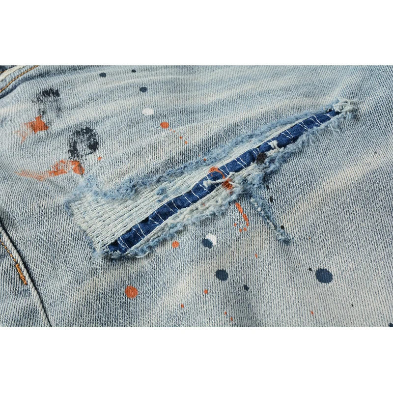 Женские летние Рваные джинсовые шорты в уличном стиле цвета индиго