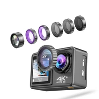 ausek 5k30fps 4k60fps long exposure photo victure action camera 4k sport action camera accessories dual camera action