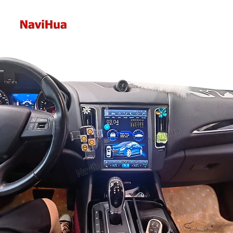 

NAVIHUA Android 9.0 Tesla Style Car DVD Player GPS Navigation Auto Stereo Radio Multimedia Player Head Unit For Maserati Levante