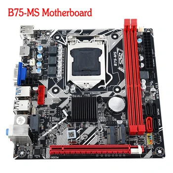 B75-MS Motherboard 24Pin Max Capacity 16GB LGA 1155 USB3.0 SATA 3.0 Supports 2 Memory Slots with PCIe 16x Integrated Graphics 1