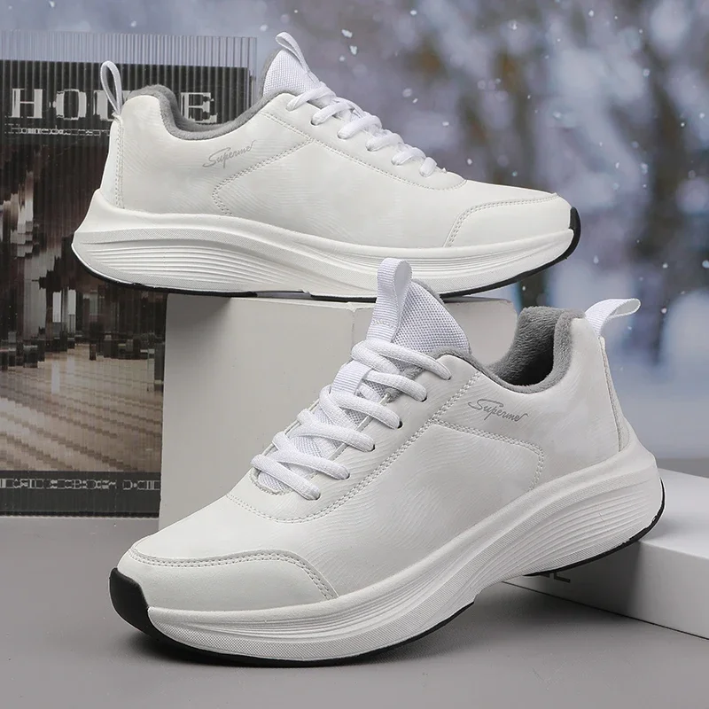 

Winter Fashion Plush Men Running Sneakers Quality All-match Zapatillas Hombre Soft Comfortable Jogging Shoes Outdoor Anti-skid