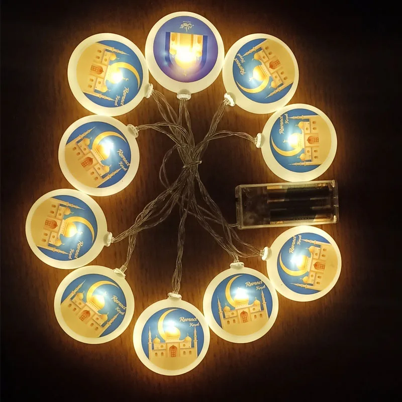 

Eid Mubarak Gifts for Home Decor Led Lights String Warm Lamp Star Moon Islamic Lights Ramadan Kareem Decoration 2022 Eid Al-Fitr