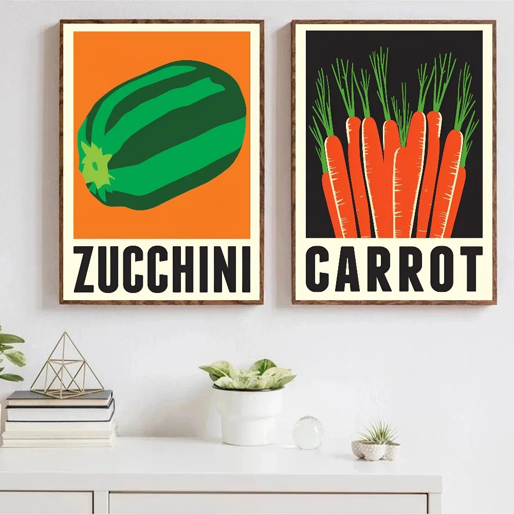 Nordic Minimalist Fruit Pop Art Poster Stickers Wall Murals Decor Game Room Gifts HD Painting