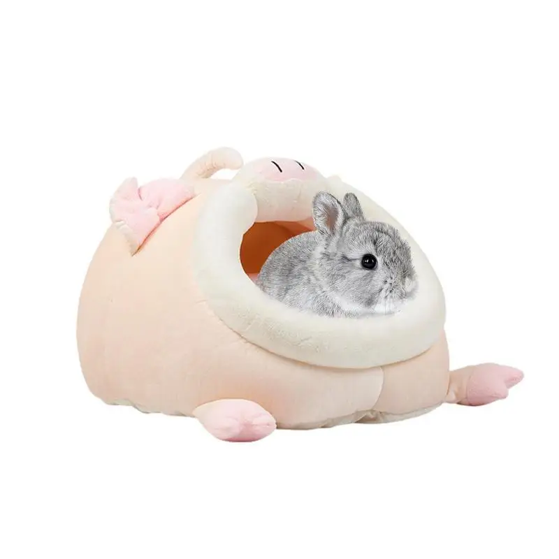 

Guinea Pig Bed Pet Bed Warm Hamster Nest Cute Pig Shape Guinea Pig Hideout For Squirrel Hedgehog Chinchilla House Cage