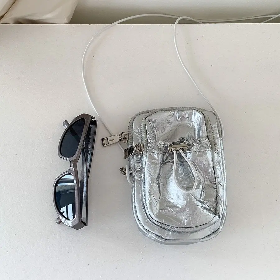 

Mini Ruched Crossbody Bags for Women Casual High Quality Shoulder Bag Female Handbags Phone Flap Purses Waist Pack Coins Pocket