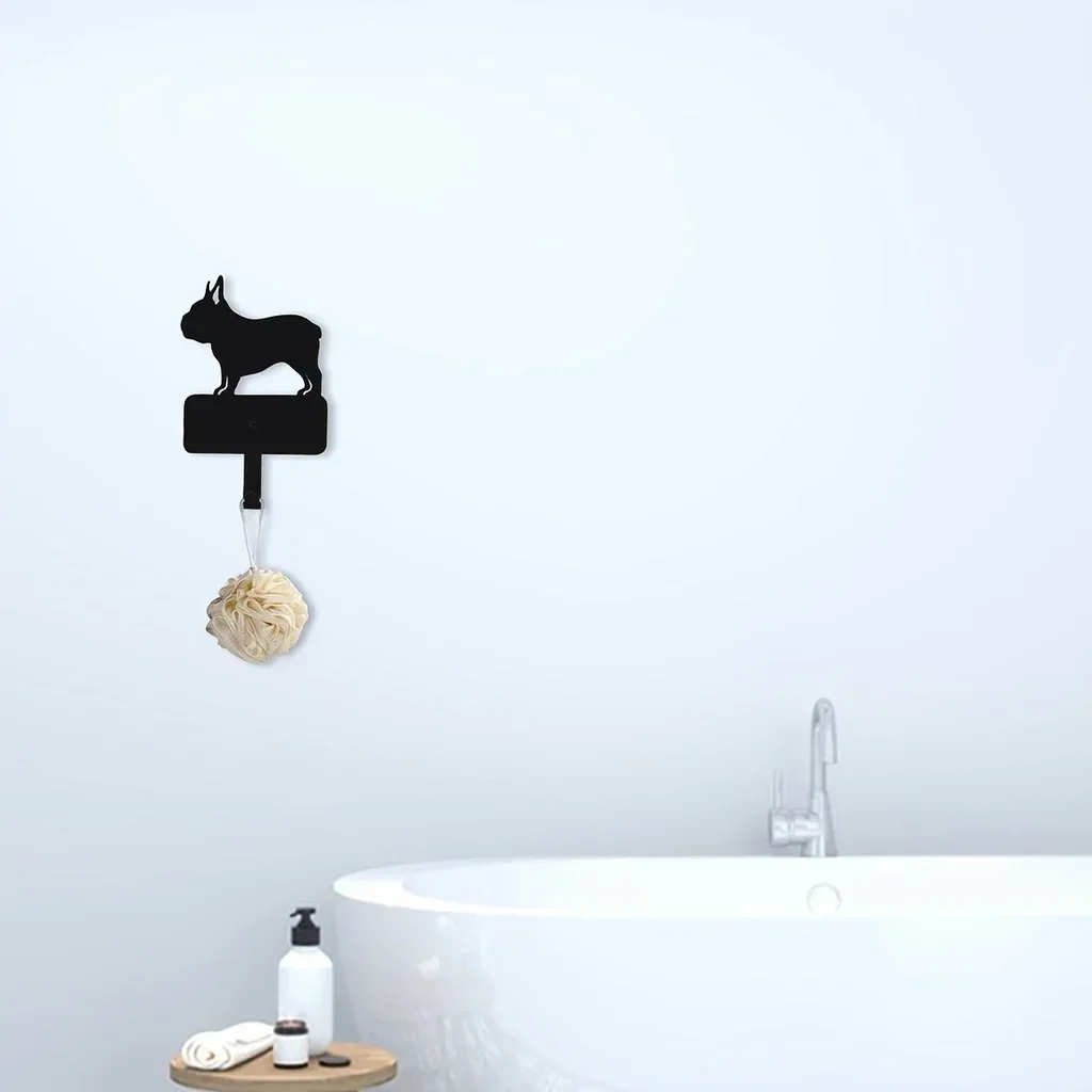 Креативный металлический крючок для собачьей бирки пальто и бульдога унисекс