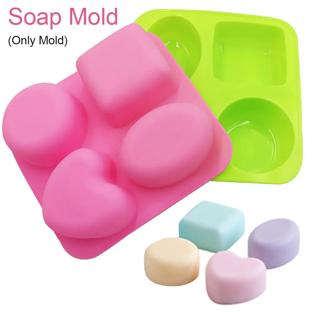 

DIY Craft Round Oval Heart Square Shape Handmade Soaps Supplies Silicone Soap Mold Pudding Candy Mold Cake Mould