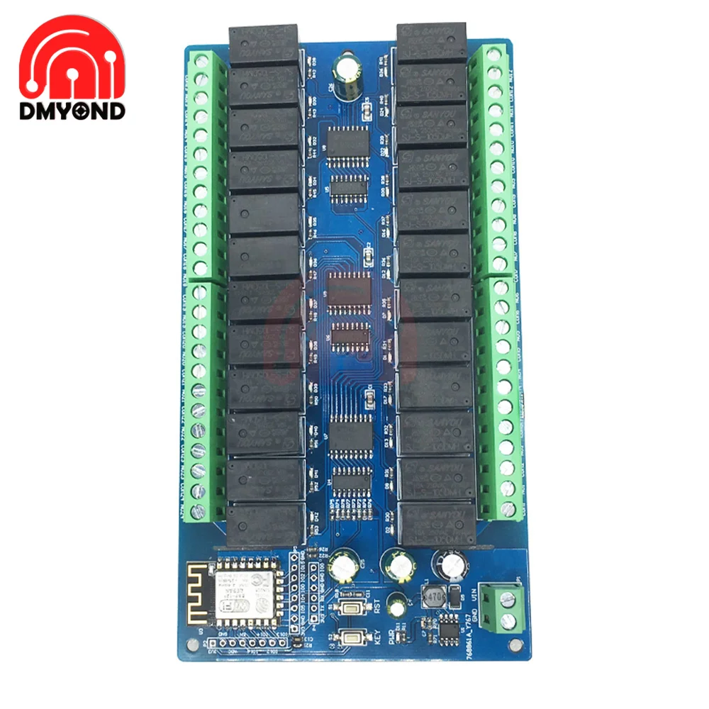Релейный модуль ESP8266 с Wi-Fi релейная плата для разработки источник питания 5 В/12 В/24