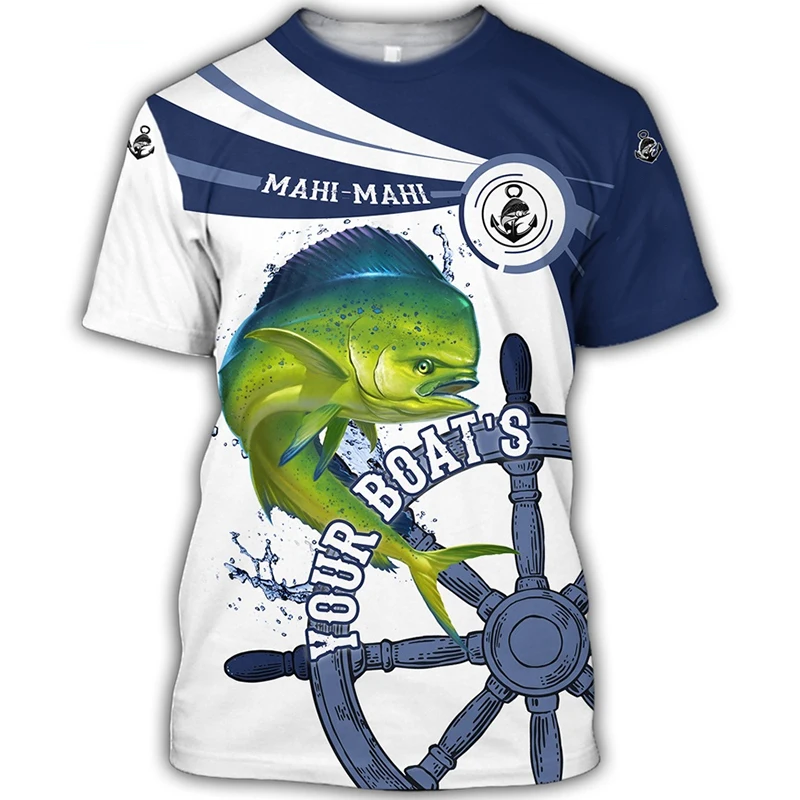 

Fashion Fishing Contest 3D Print for Men T-shirts Summer Polyester O-Neck Loose Short Sleeve Fish Pattern Oversized TopsClothing
