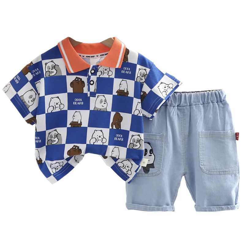 

New Summer Baby Clothes Suit Children Boys Girls Cartoon Casual T-Shirt Shorts 2Pcs/Set Toddler Cotton Costume Kids Tracksuits