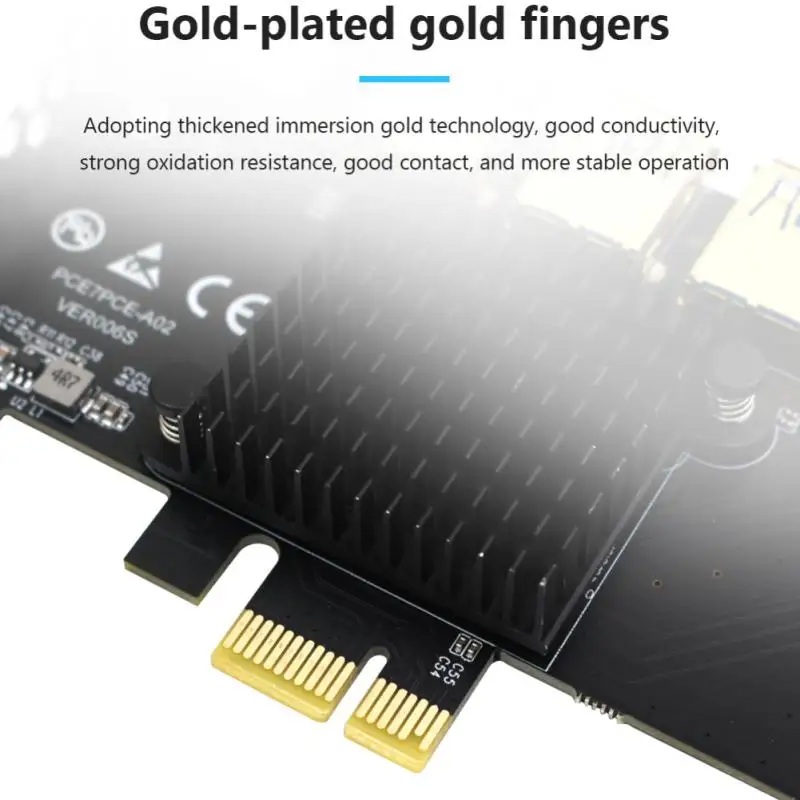 PCI Express множитель PCI-E Райзер-карта от 1 до 5 / 6 слотов USB 3.0 порт адаптер для майнинга