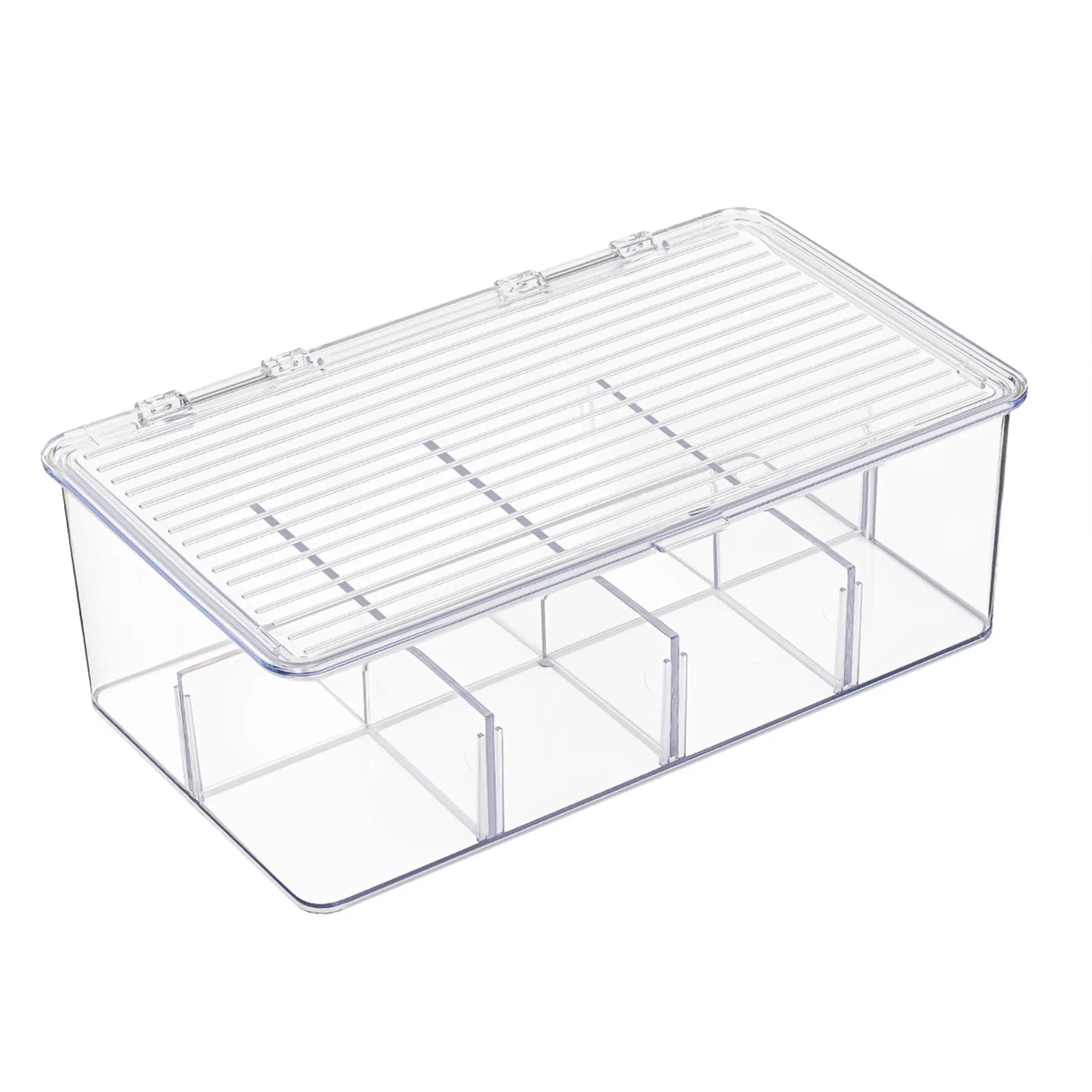 

Пластиковый чайный пакетик, разделенный контейнер, компактный настольный органайзер для морозильных камер, товары для хранения